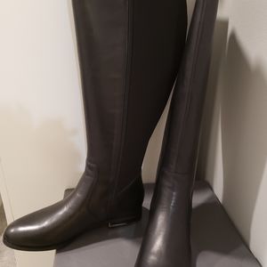 Nine West Black Leather Boots - Wide Calf
